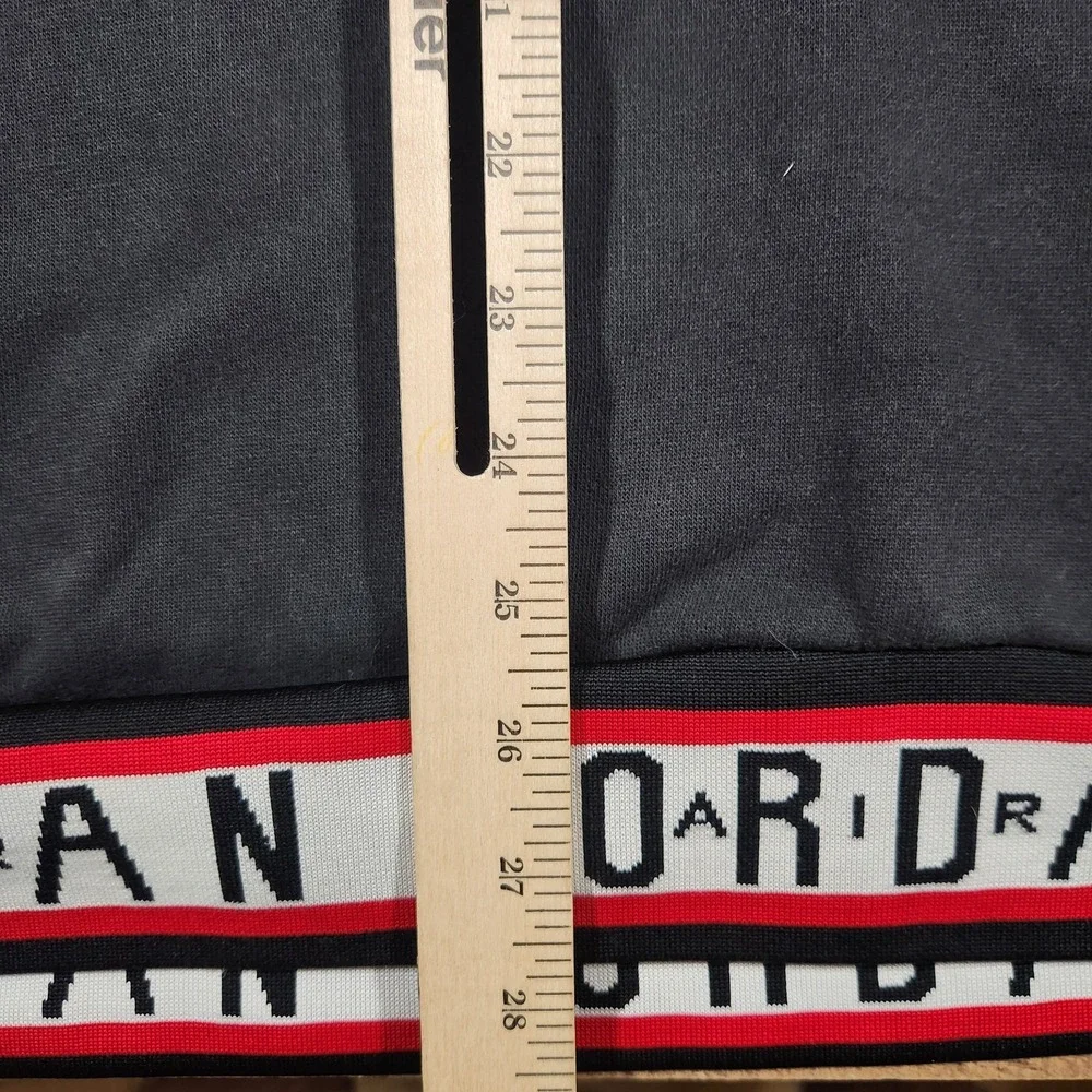 Vintage Nike Air Jordan Hoodie Sweatshirt Men XL Black Jumpman Pullover Monogram